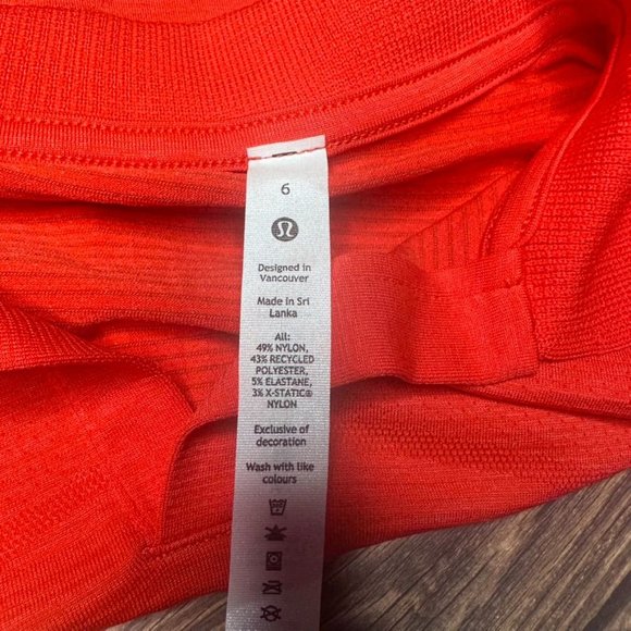 Lululemon Swiftly Tech Relaxed Fit Polo Shirt NWT Size 6 (Hot Heat/Red Glow) - Picture 11 of 11